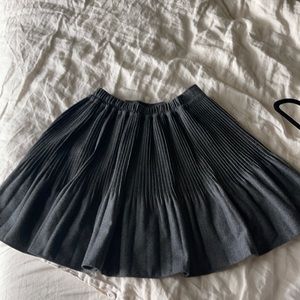 Chic wool-like mini A-line skirt